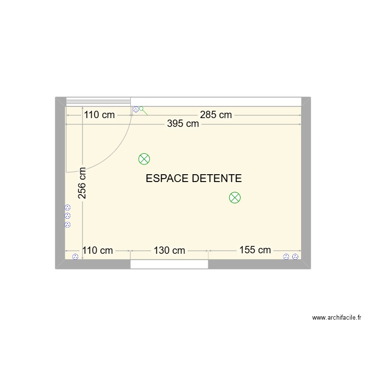 ESPACE DETENTE. Plan de 1 pièce et 10 m2