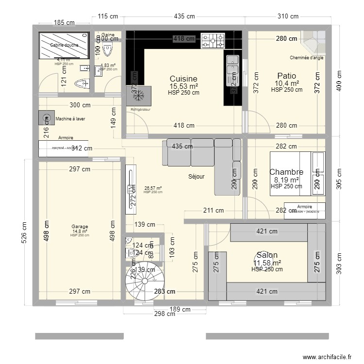Maison Jeghoid v2. Plan de 0 pièce et 0 m2