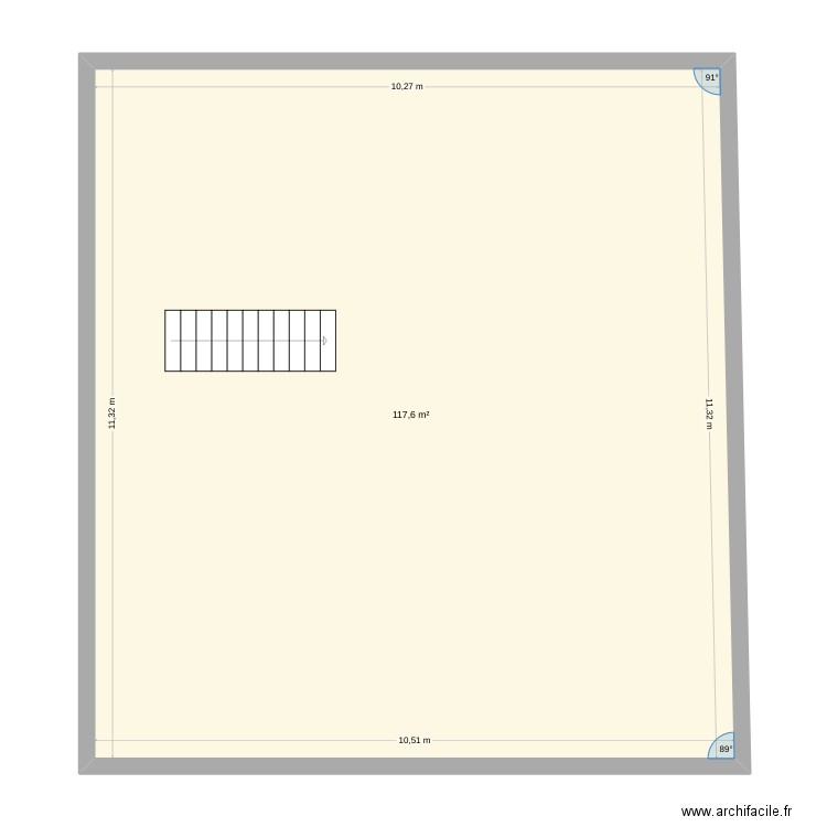 depot. Plan de 1 pièce et 118 m2