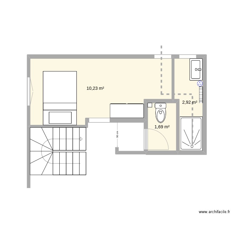 salle de bains. Plan de 0 pièce et 0 m2
