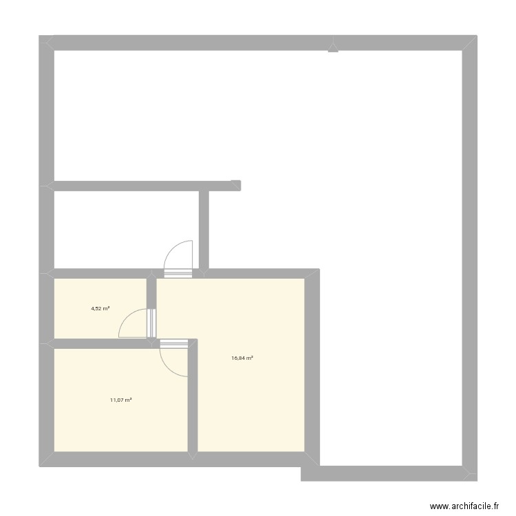 Velaine 25. Plan de 3 pièces et 32 m2