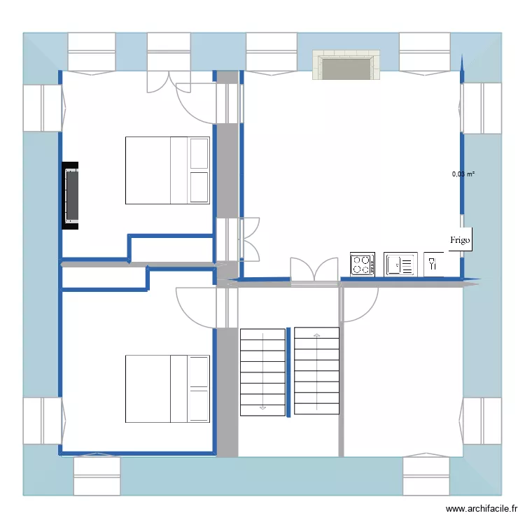 2e Etage envisag&eacute;. Plan de 