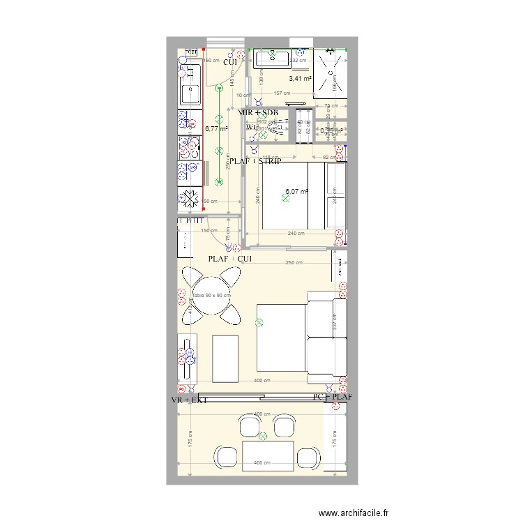 EDEN AZUR T1 - N°2 - Elec. Plan de 0 pièce et 0 m2