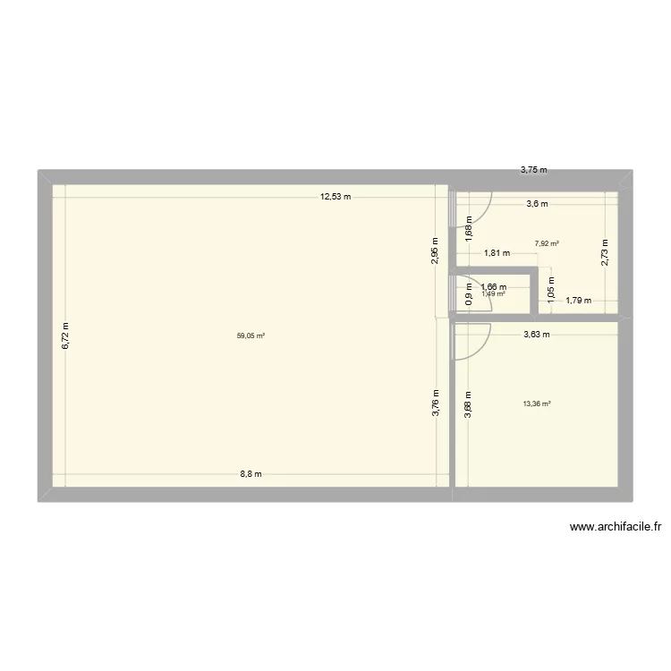 saint germain2. Plan de 4 Pièces et 82 m²