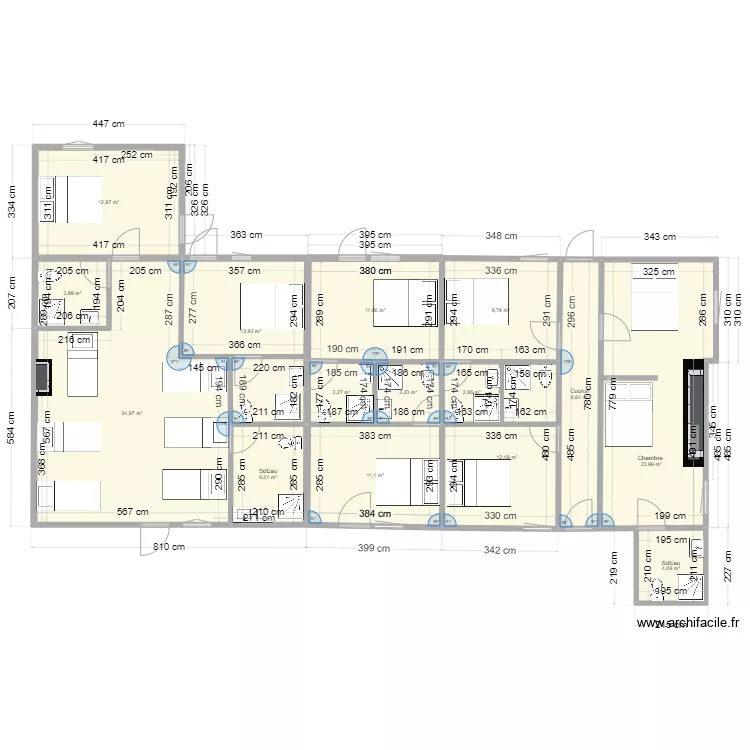 r+1 Juif Aménagement. Plan de r+1 Juif Aménagement. Plan de