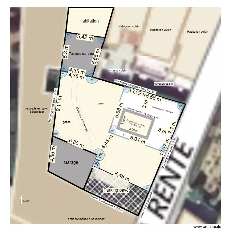 2026 01 02 projet Reumaux - apr&egrave;s travaux. Plan de 7 pièces et 361 m²