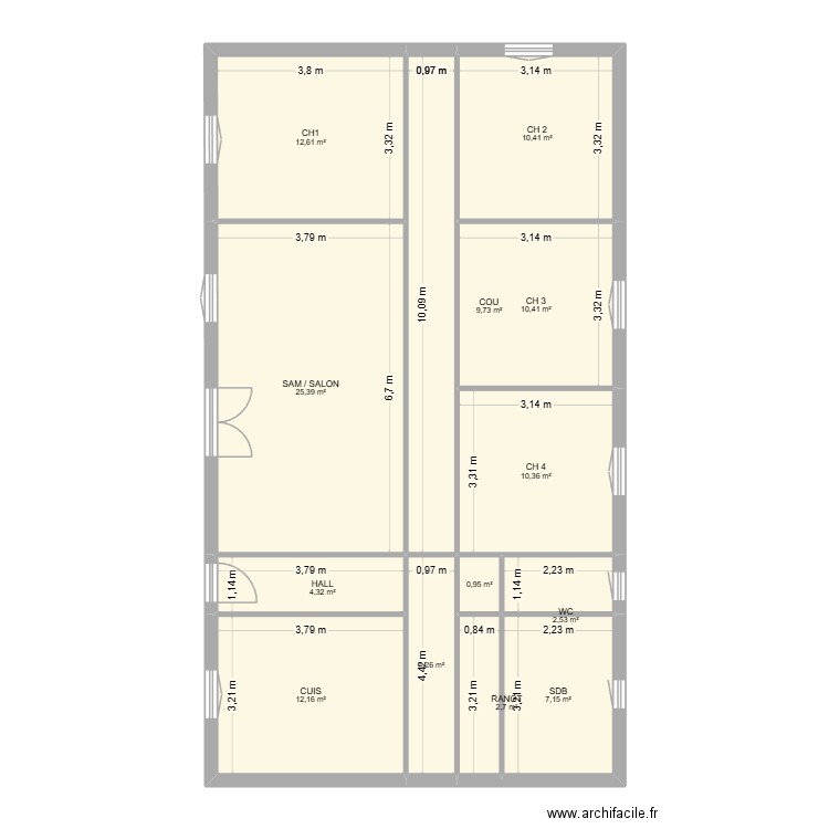MAISON AVANT 2. Plan de 13 pièces et 113 m2