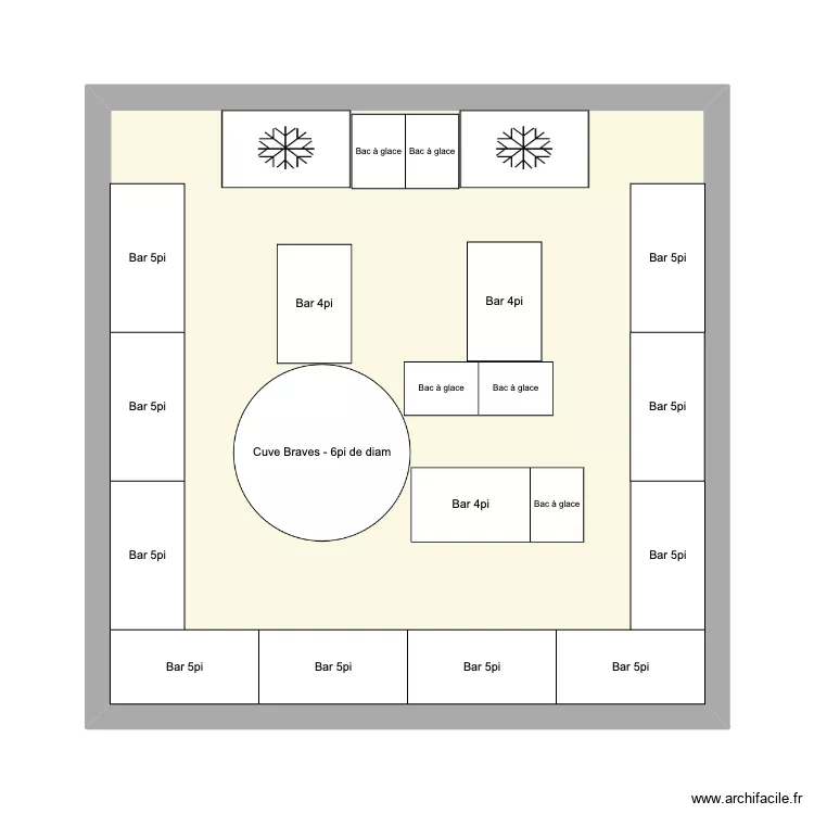 Bar FMG 20x20 - Braves cuve 6pi. Plan de 