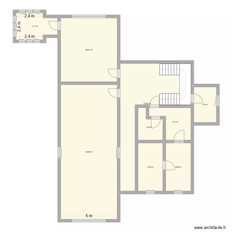 étage 2. Plan de 9 et 166 m² étage 2. Plan de 9 et 166 m²