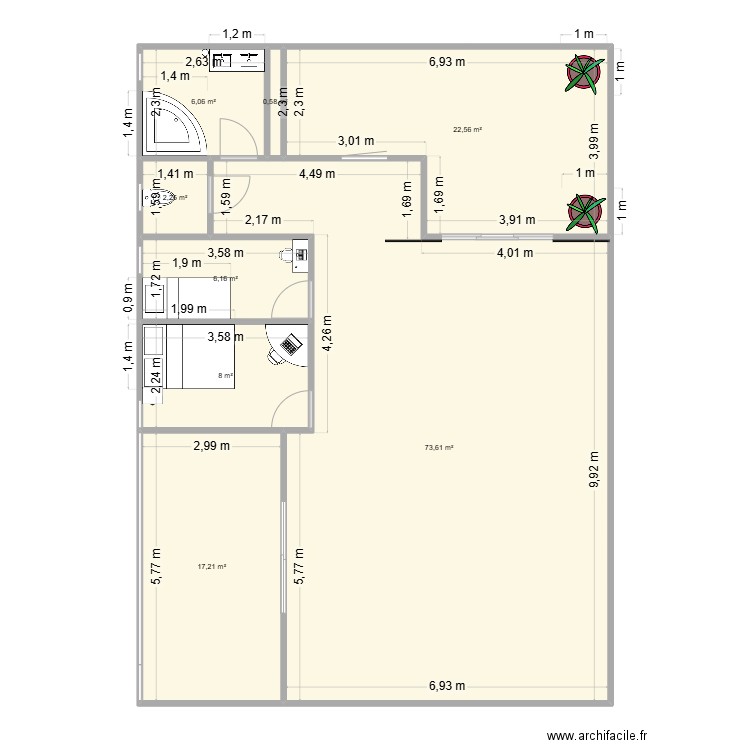 essai-marin-2. Plan de 23 pièces et 925 m2