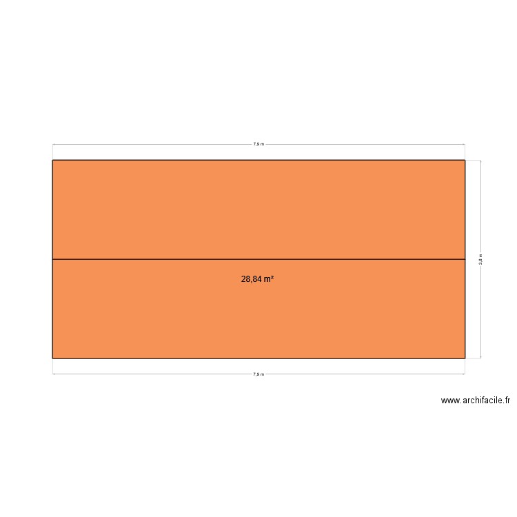 plan toiture. Plan de 1 pièce et 29 m2