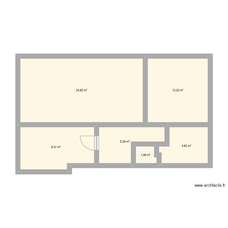 Appartement Metz. Plan de 6 pièces et 58 m2