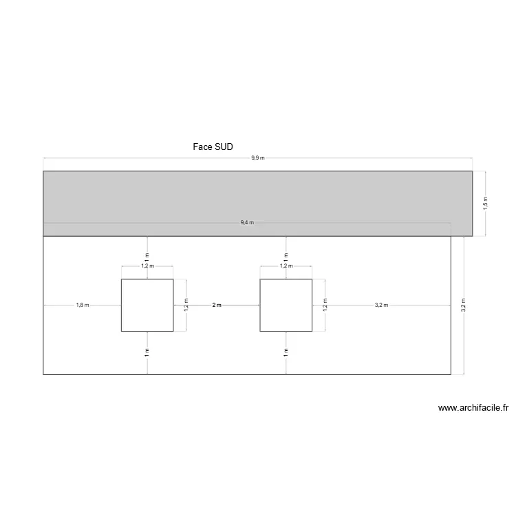 Extention Garage Face SUD. Plan de Extention Garage Face SUD. Plan de