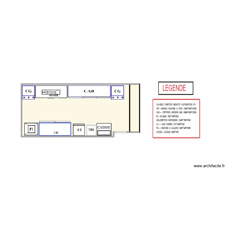 COIN CAFE RESTAURANT MARRAK. Plan de 