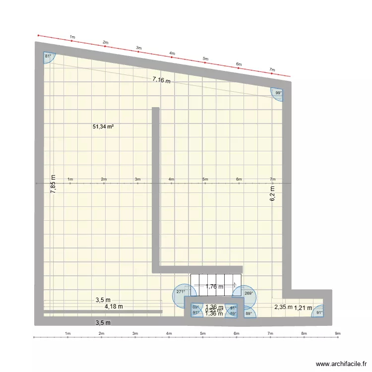 plateau voiture. Plan de 2 Pièces et 52 m² plateau voiture. Plan de 2 Pièces et 52 m²