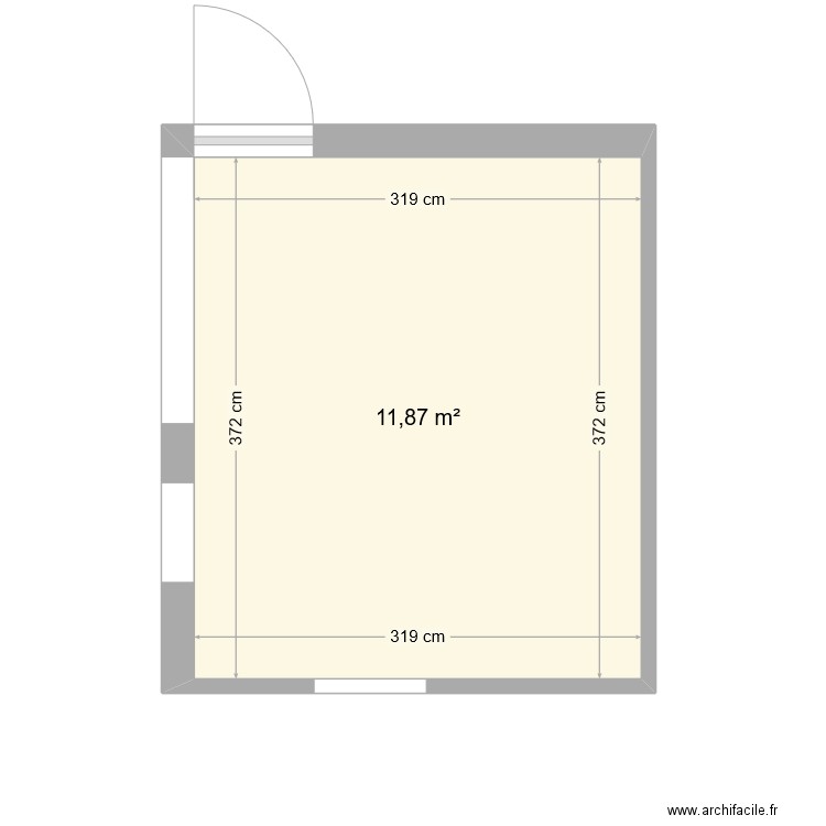 CUISINE PLAN OUVERTURE. Plan de 1 pièce et 12 m2