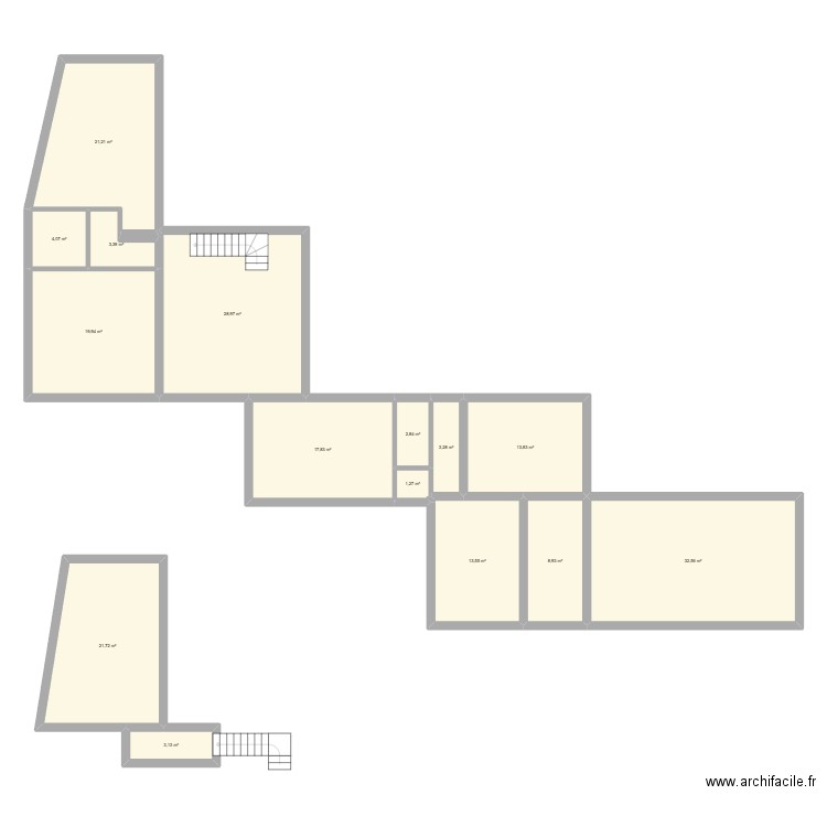 Parents2. Plan de 15 pièces et 197 m2