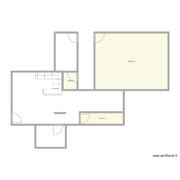 kenzo. Plan de 3  et 36 m²