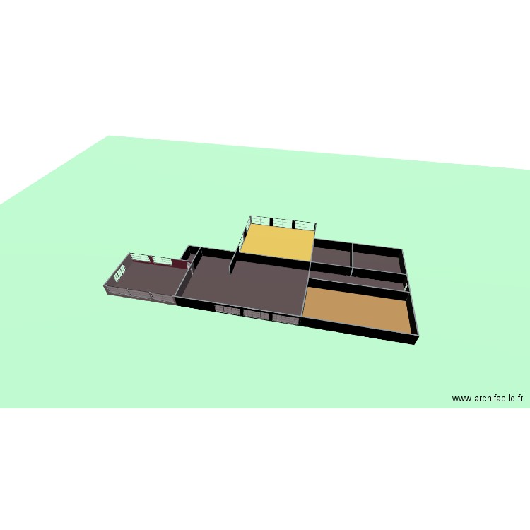 Projet 1. Plan de 7 pièces et 1214 m2