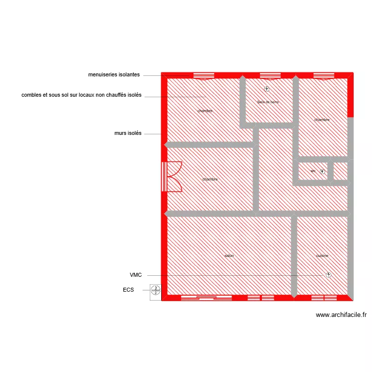 debroust &eacute;tage &eacute;tape s 4. Plan de 8 pièces et 77 m²