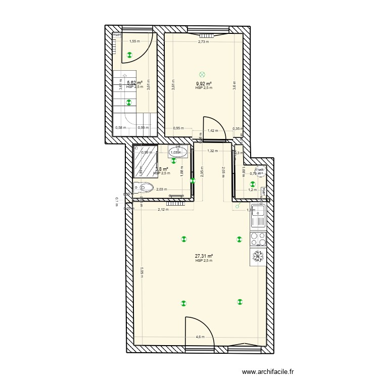 appartement RDC PUCEUL. Plan de 0 pièce et 0 m2