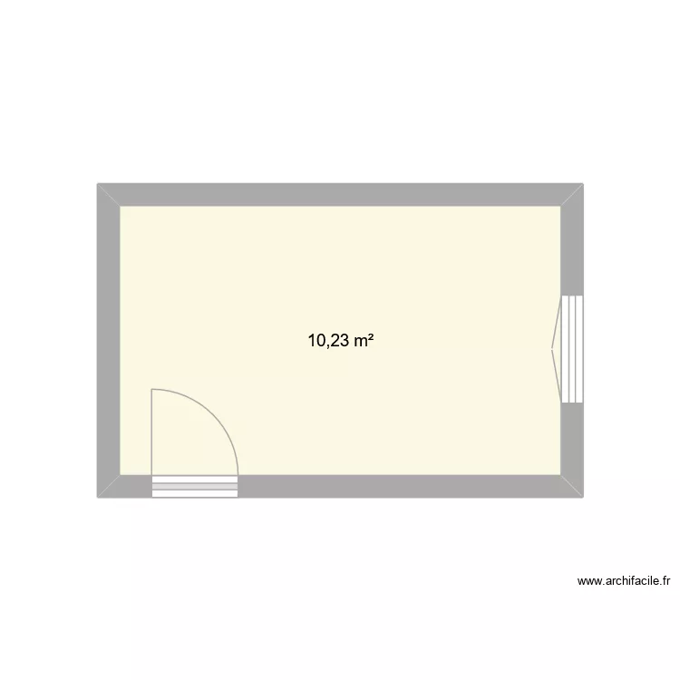 Chambre enfants. Plan de 1 Pièce et 10 m²