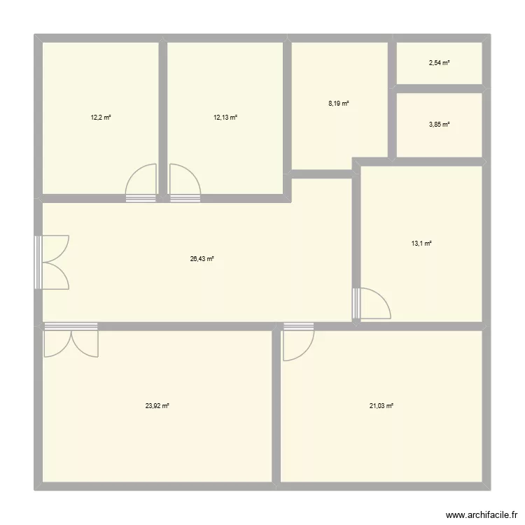 ain elhdjar. Plan de 9  et 123 m²