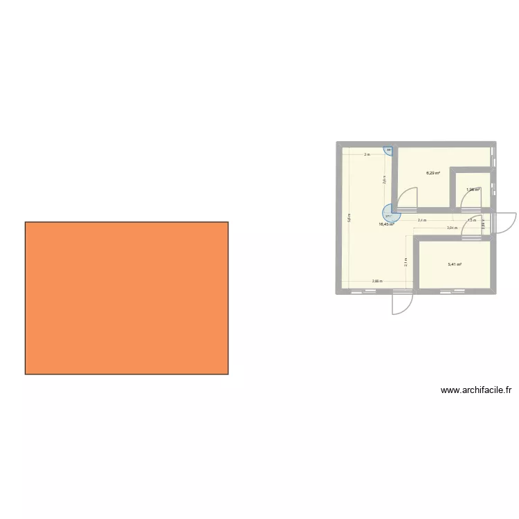 plan annexe 2. Plan de 4  et 30 m²