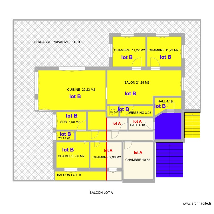 plan du Matafan 1 ER etage TEST. Plan de 20 pièces et 140 m2