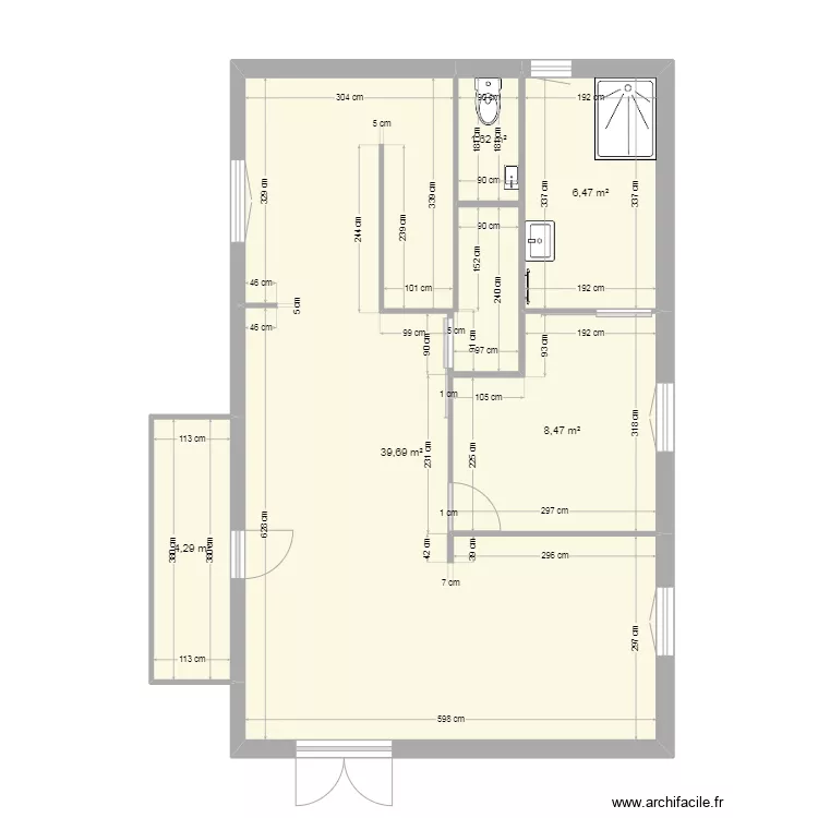 thierry chalet existant. Plan de 
