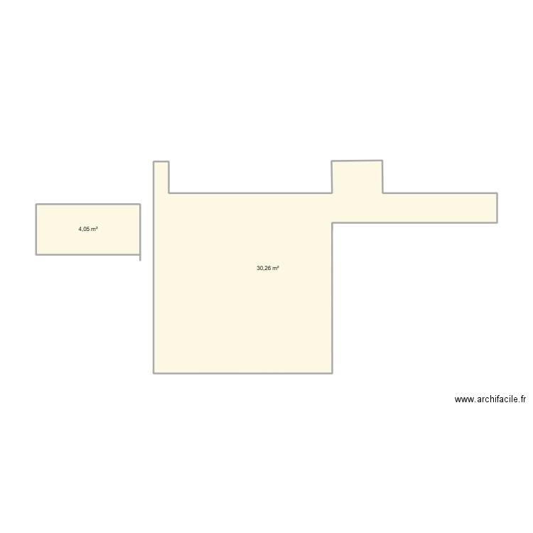 Martin Fourques. Plan de 2 pièces et 34 m2