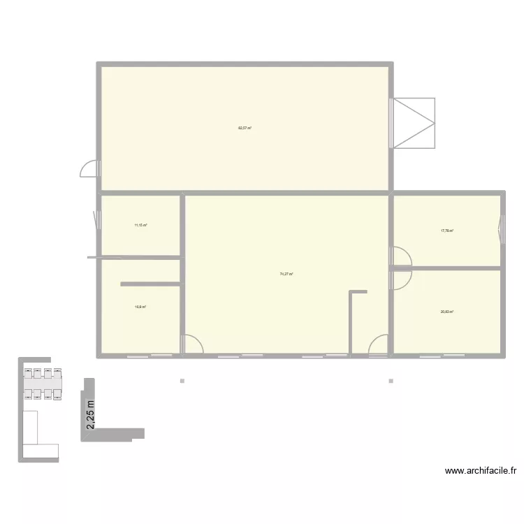 terrasse1. Plan de 6 et 224 m² terrasse1. Plan de 6 et 224 m²