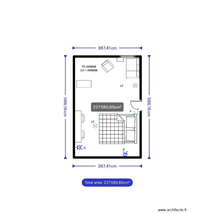 CH 1 AIRBNB. Plan de 0 pièce et 0 m2
