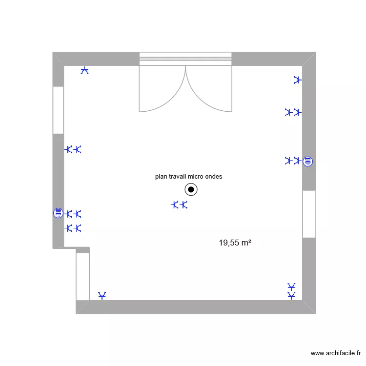 Cuisine electricite. Plan de 1 pièce et 20 m² Cuisine electricite. Plan de 1 pièce et 20 m²
