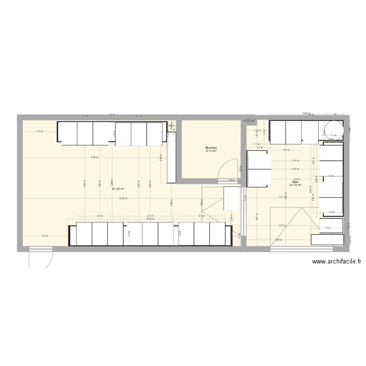 reserves sas. Plan de 4 pièces et 103 m2