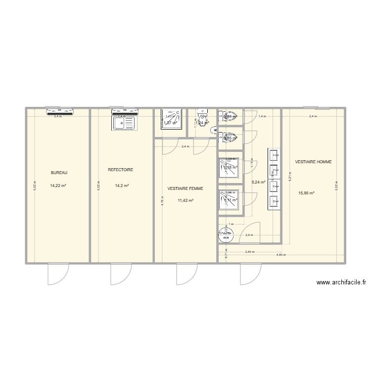 PROPOLYS CHANTIER SASSENAGE. Plan de 11 pièces et 70 m2