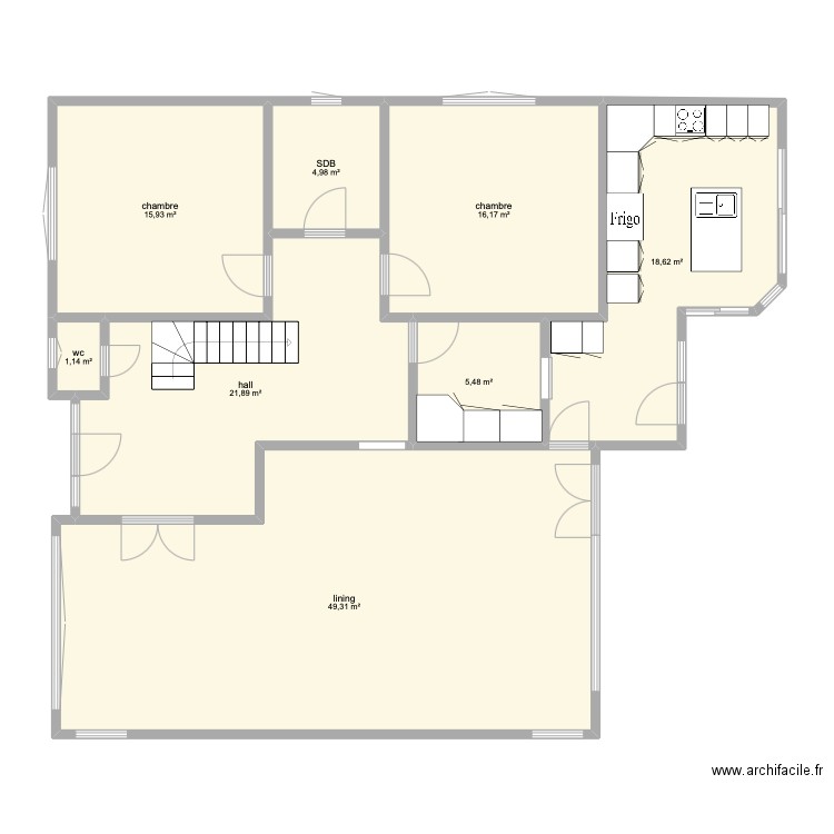 gozee 4. Plan de 8 pièces et 134 m2