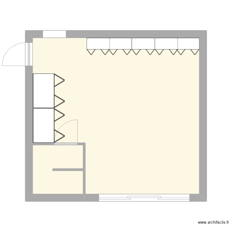 corbet. Plan de 2 pièces et 31 m2