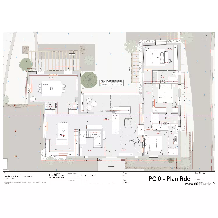 PLAN PLOMBERIE RDC. Plan de 