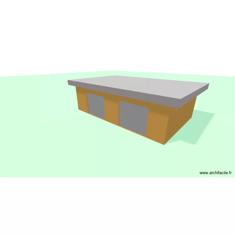 garage. Plan de 1  et 46 m²