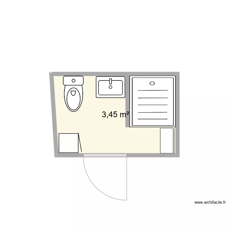 sdb1. Plan de 1 et 3 m² sdb1. Plan de 1 et 3 m²