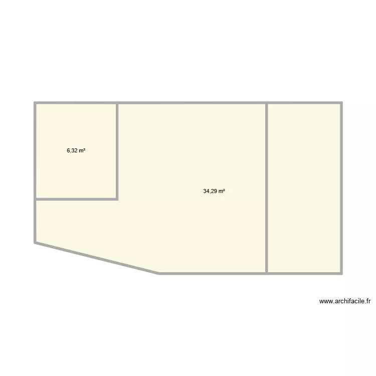 teste. Plan de 2 pièces et 41 m²