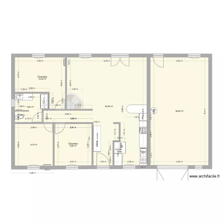 Maison Am&eacute;lie 4. Plan de 6  et 121 m²