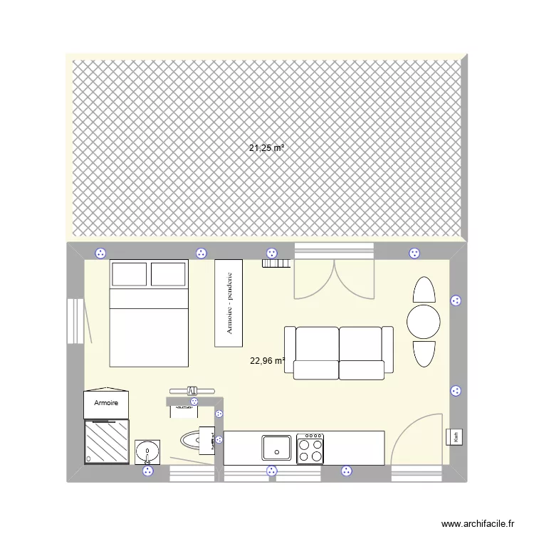 Maison Mamie. Plan de 2 et 42 m² Maison Mamie. Plan de 2 et 42 m²