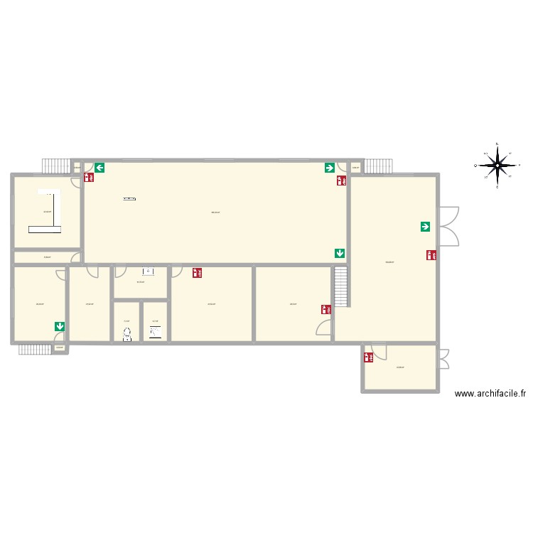 arch. Plan de 15 pièces et 500 m2