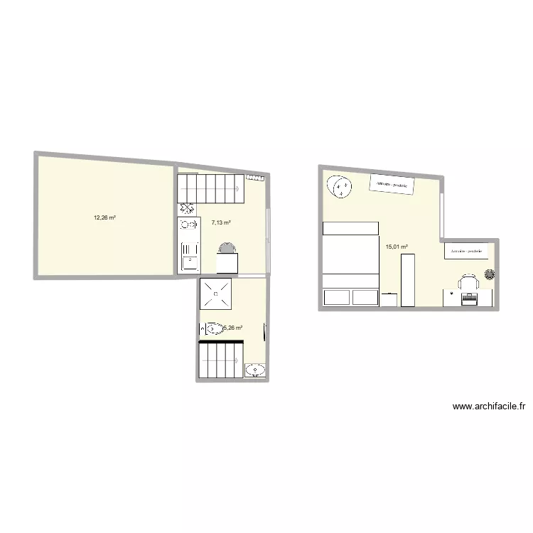 Studio - option 6. Plan de Studio - option 6. Plan de