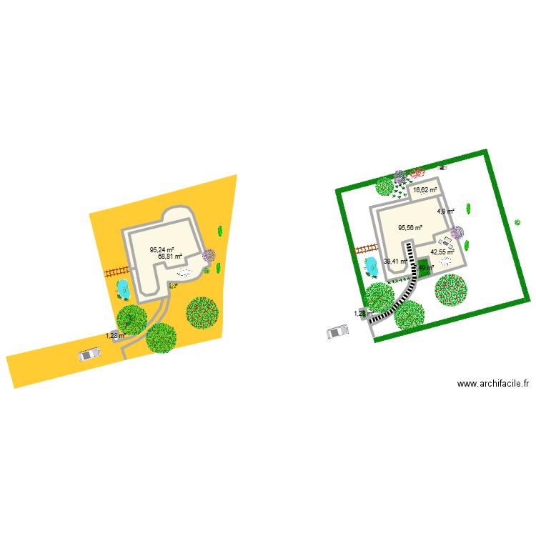 JardinPDA. Plan de 10 pièces et 373 m2