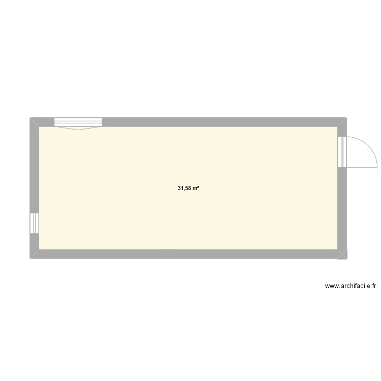 maison balme. Plan de 1 pièce et 32 m2