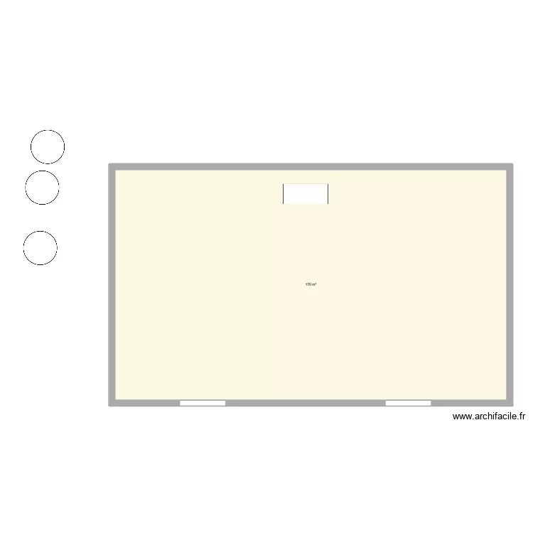 Plan de table. Plan de 1  et 170 m²