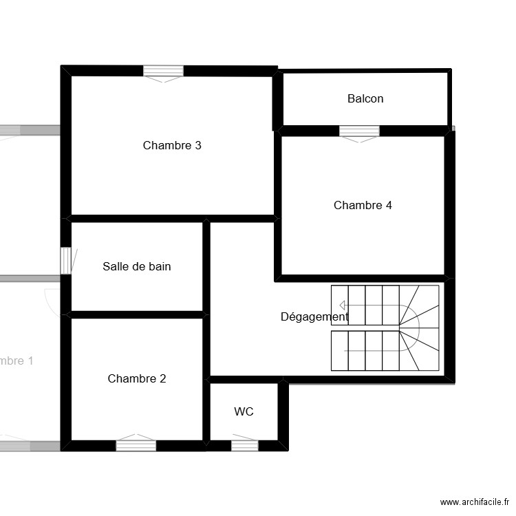 Julien. Plan de 15 pièces et 60 m2